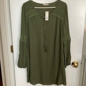 Mi ami, Francesca's,  Womens Size L, Olive Green, Dress